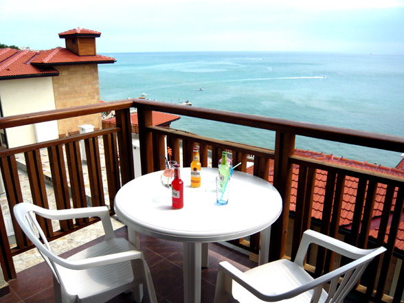 C309 Large Sea View Balcony with cover