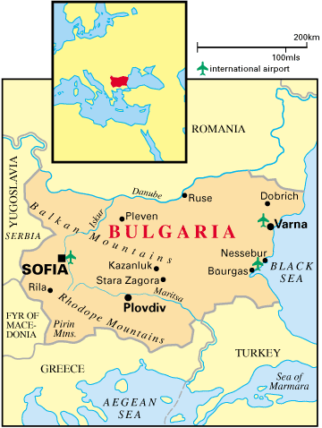 Map of Bulgaria